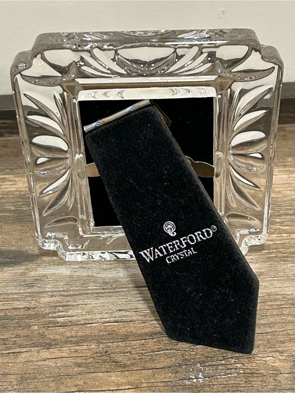 Waterford Crystal Picture Frame 'With Love' Holds 2"x3" Photo Etched Logo - Picture 6 of 9